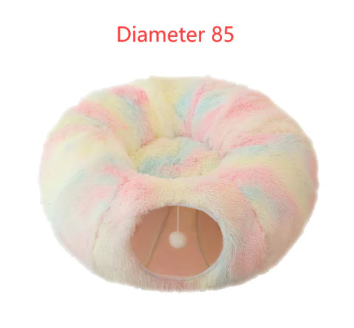 2 In 1 Round Tunnel Cat Beds 95cm