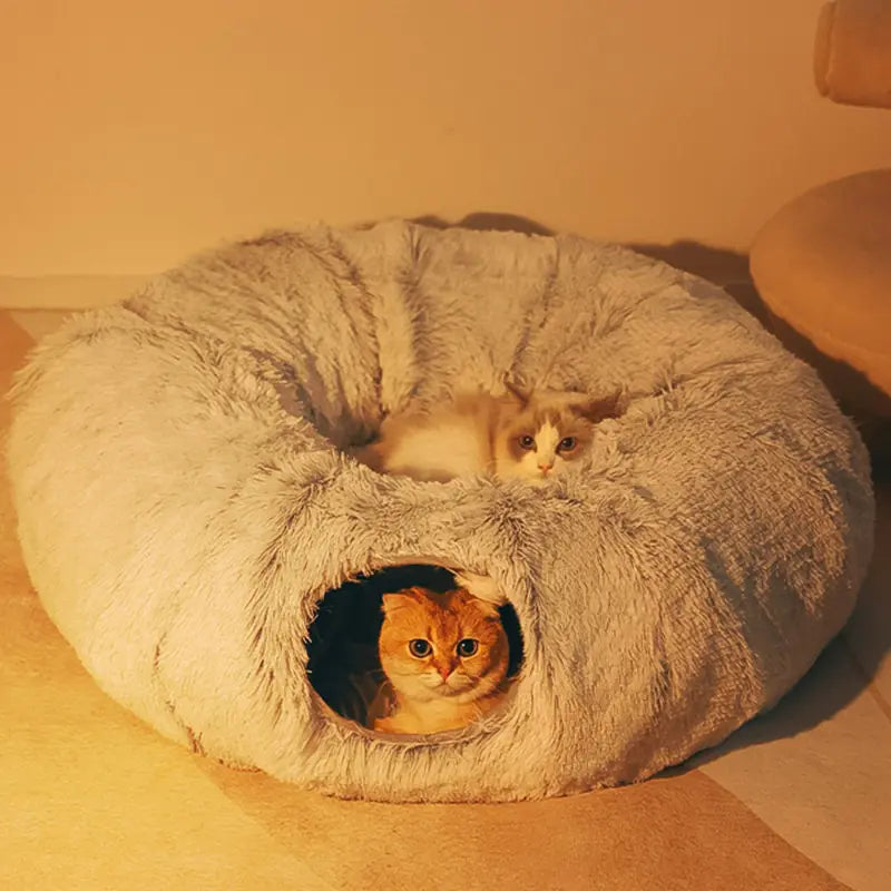 2 In 1 Round Tunnel Cat Beds 95cm